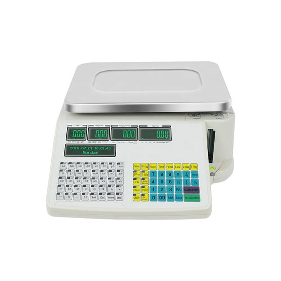 INTSUPERMAI 30kg Supermarket Label Printing Scale Barcode Label Retail Digital Weighing Scale