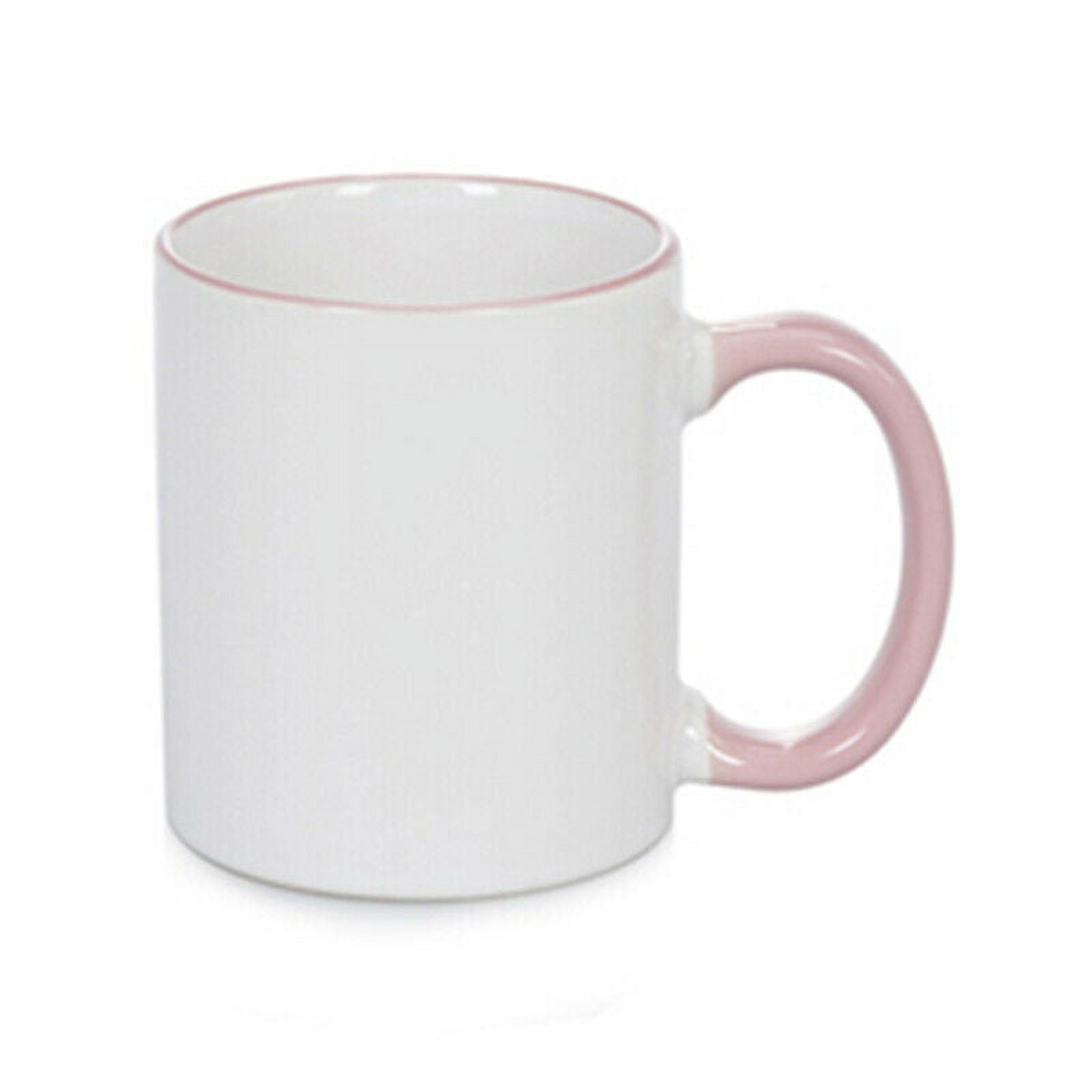 Matte Fluorescent Pink Ceramic Sublimation Coffee Mug - 11oz.
