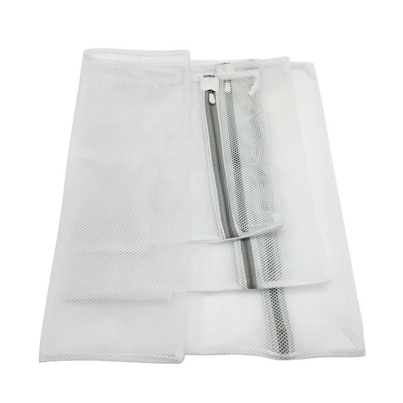 INTSUPERMAI 3PCS Coarse Mesh Laundry Bag Drawstring Bundle Pocket Storage Bag Size S M L Gray