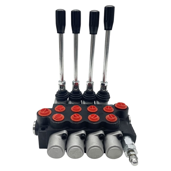 INTSUPERMAI 4 Spool Valve Hydraulic Directional Control Valve Reversing Valve 13 GPM Adjustable Tractors Loaders Double Acting