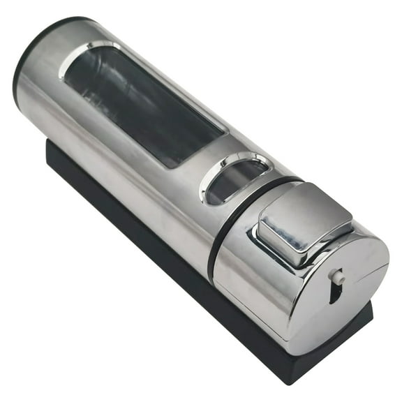 INTSUPERMAI 400ML Soap Dispenser Wall Mount Silver Shampoo Shower Dispenser for Bathroom Hotel