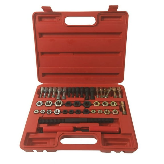 INTSUPERMAI 42-piece Set of Fractional Metric Thread Tapping Restorer Repair Tools Tapping Device Tapping Die