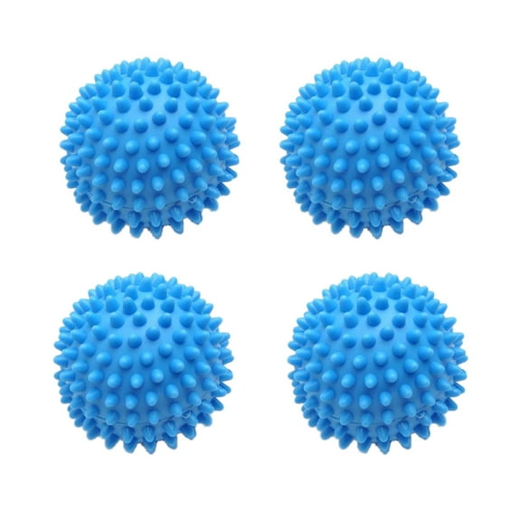 INTSUPERMAI 4pcs Laundry Wash Balls Reusable PVC Blue Soft Ball