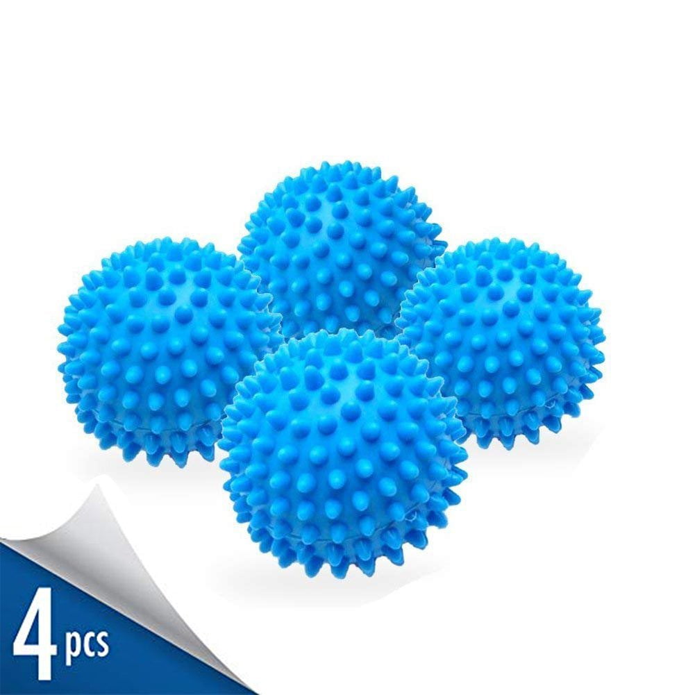 INTSUPERMAI 4pcs Laundry Wash Balls Reusable PVC Blue Soft Ball