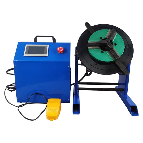 INTSUPERMAI 50kg Rotary Welding Positioner Turntable 7.87in chuck for Circle Workpiece Turntable Welding Equipment with PLC Controller