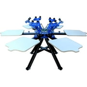 INTSUPERMAI 6 Color Silk Screen Printing Press Manual Screen Printing Machine