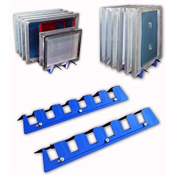 INTSUPERMAI 6 Slot Screen Printing Frame Rack Shelf Storage Holder Desktop Adjustable Silk Screen frame Rack Screen Drying