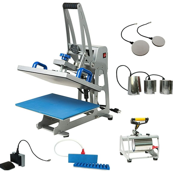 INTSUPERMAI 9 in 1 Multifunction Semi-automatic Magnetic Sublimation Heat Press Machine