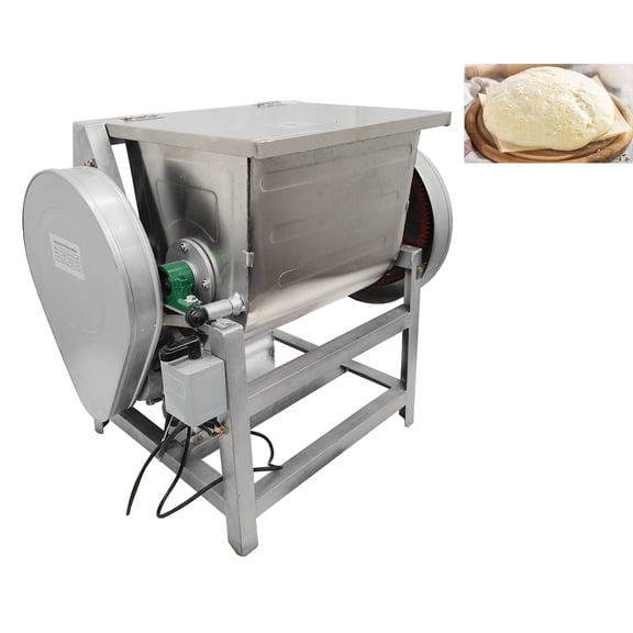 INTSUPERMAI Automatic Bakery Dough Mixer Spiral Dough Kneading Machine Silver 30Qt