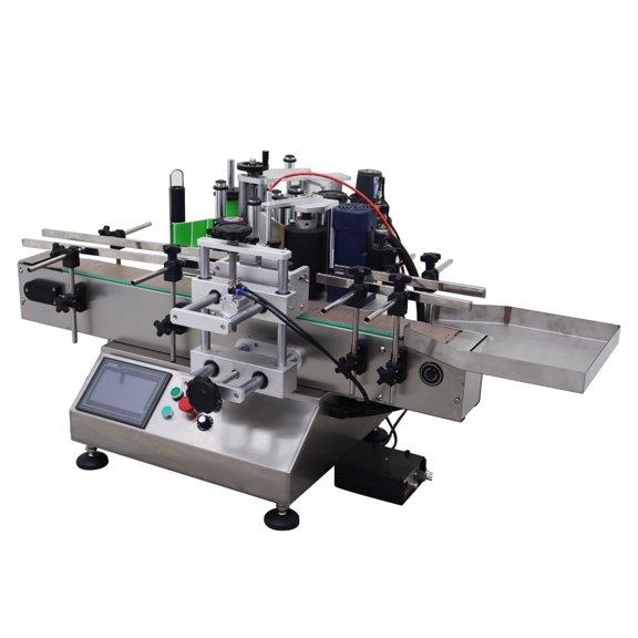 INTSUPERMAI Automatic Plastic Bottle Label Sticker Tabletop Double Side Round Bottle Labeling Machine LT-150