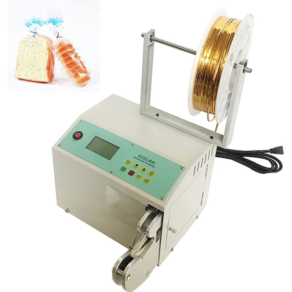 INTSUPERMAI Automatic Twist Tie Machine Metallic Tying Machine for Plastic Bags Candy Bread Packaging