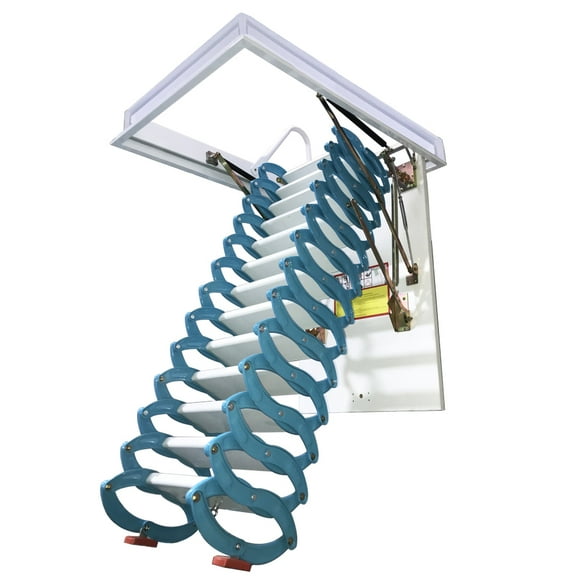 INTSUPERMAI Ceiling Hidden Folding Loft Ladder Attic Extension Stair 13 Steps