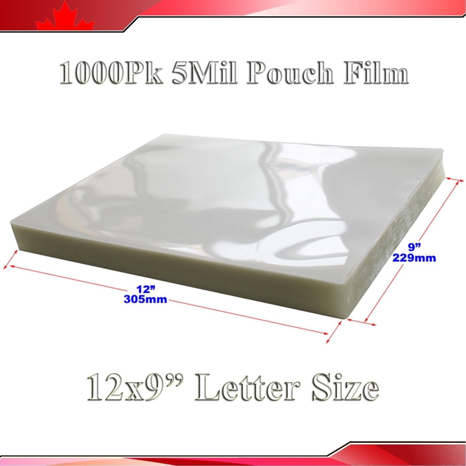 INTSUPERMAI Clear Laminating Pouch Film Thermal Hot Lamintor Letter Size 9"*12" 1000 Sheets