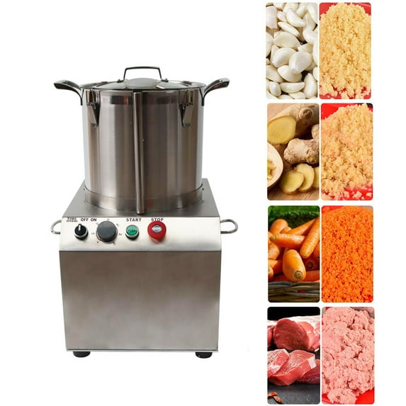 INTSUPERMAI Commercial Food Processor Chopper Machine 15L for Meat Fruits Vegetables