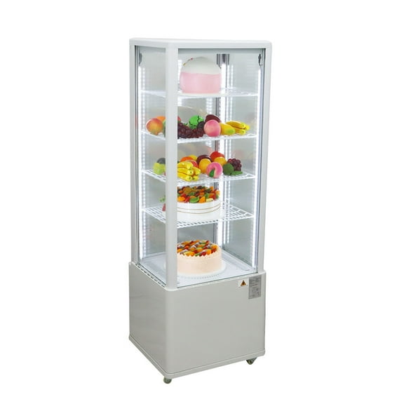 INTSUPERMAI Commercial Refrigerator Cake Display Case Beverage Cooler Showcase 235L