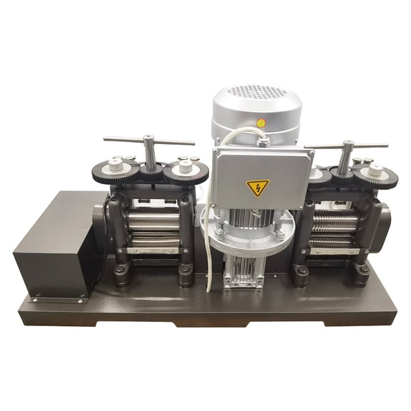 INTSUPERMAI Desktop Electric Rolling Mill Jewelry Flake Pressing Machine Double Head