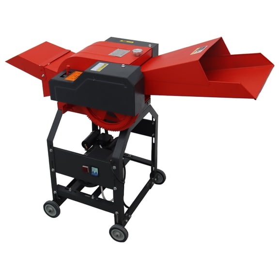 INTSUPERMAI Electric Hay Cutter 220V Livestock Farm Chaff Crushing Grass Shredder Pulverizer 4 Blades