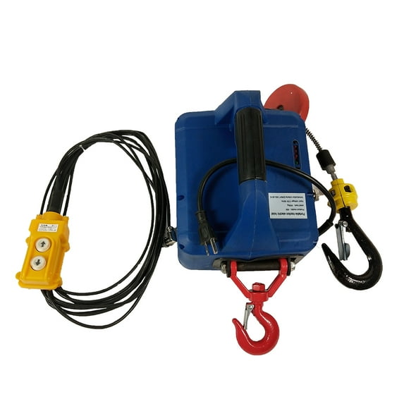 INTSUPERMAI Electric Hoist Portable Household Winch 990lb Wire Control