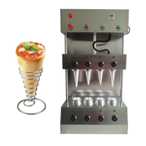 INTSUPERMAI Electric Pizza Cone Maker Ice Cream Cone Forming Machine Four Mold