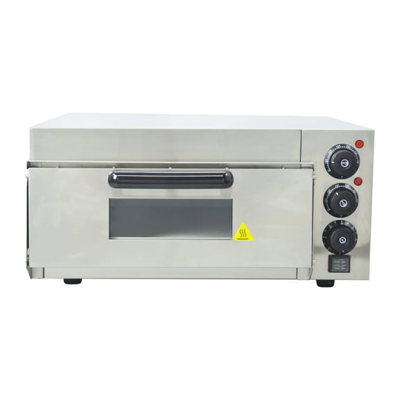 INTSUPERMAI Electric Single-Deck Pizza Oven Commercial Household Bread Baking 2KW