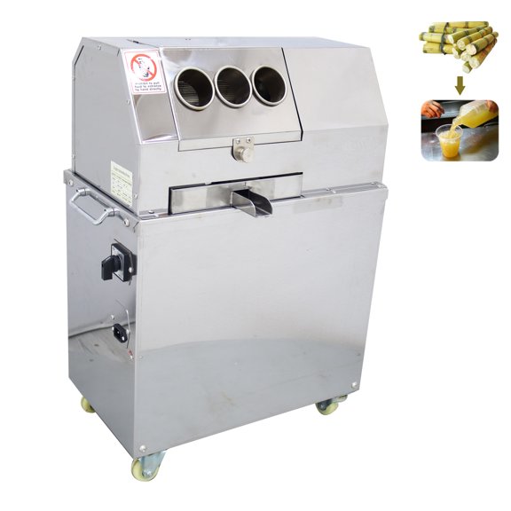 INTSUPERMAI Electric Sugar Cane Press Juicer Extractor with Three Rollers Three Inlets