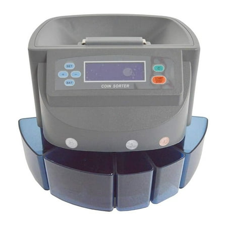INTSUPERMAI Electronic Coin Sorter Coin Counting Machine with LCD Display for USD Coin