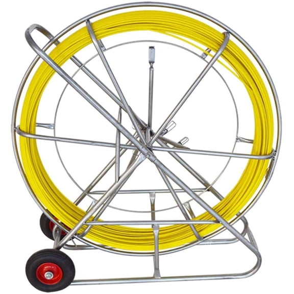 INTSUPERMAI Fish Tape Fiberglass Reel Wire Cable Running Rod 8mm 853ft