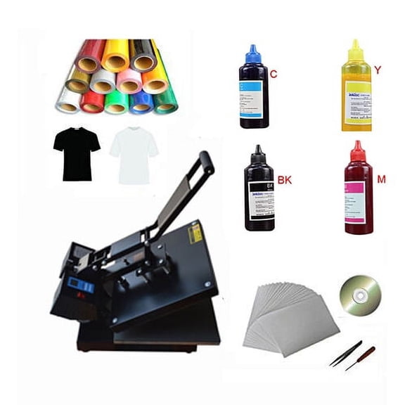 INTSUPERMAI Flat Heat Press Machine Paper T-shirts Vinyl Cut CD