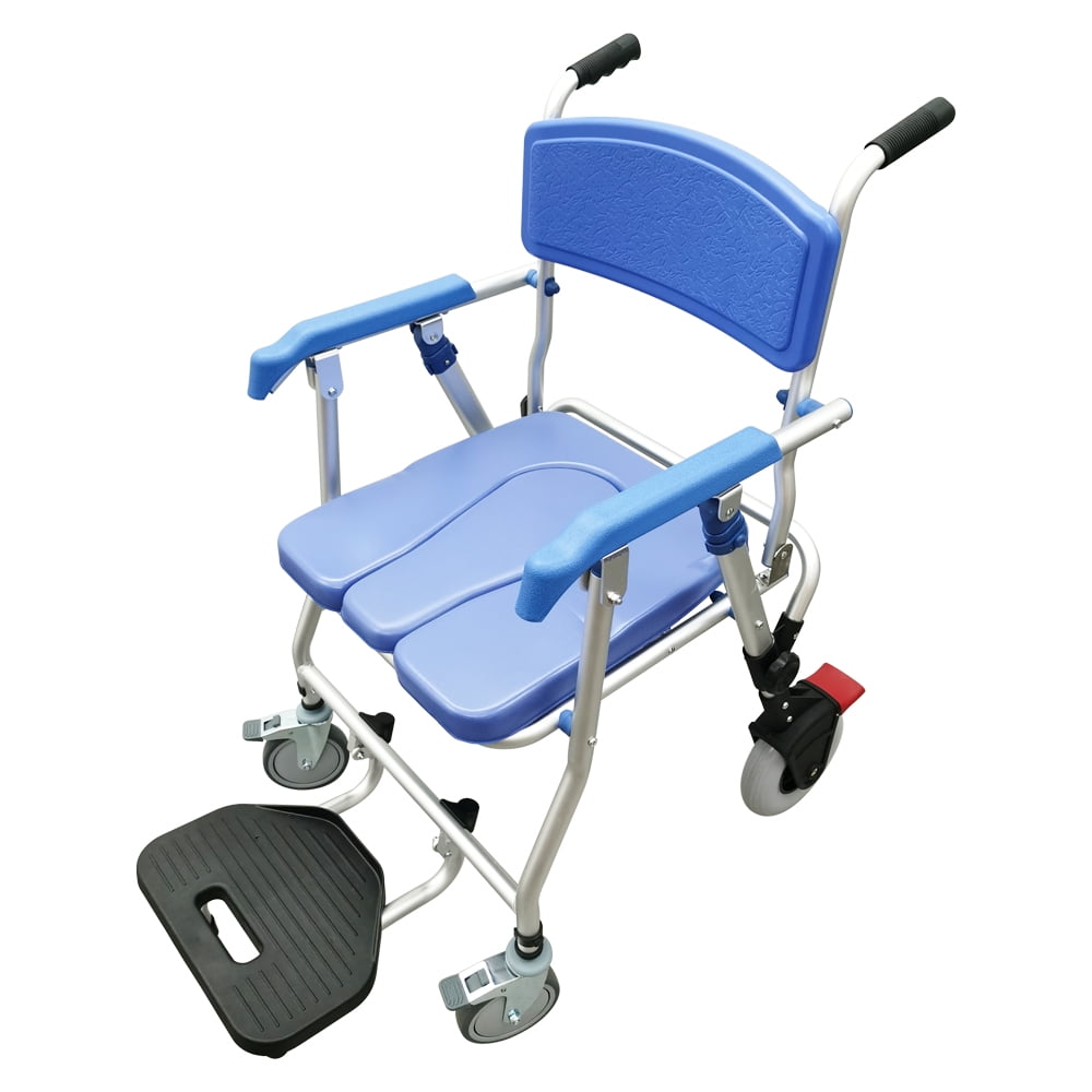 INTSUPERMAI Foldable Toilet Chair Bathroom Shower Chair Commode ...