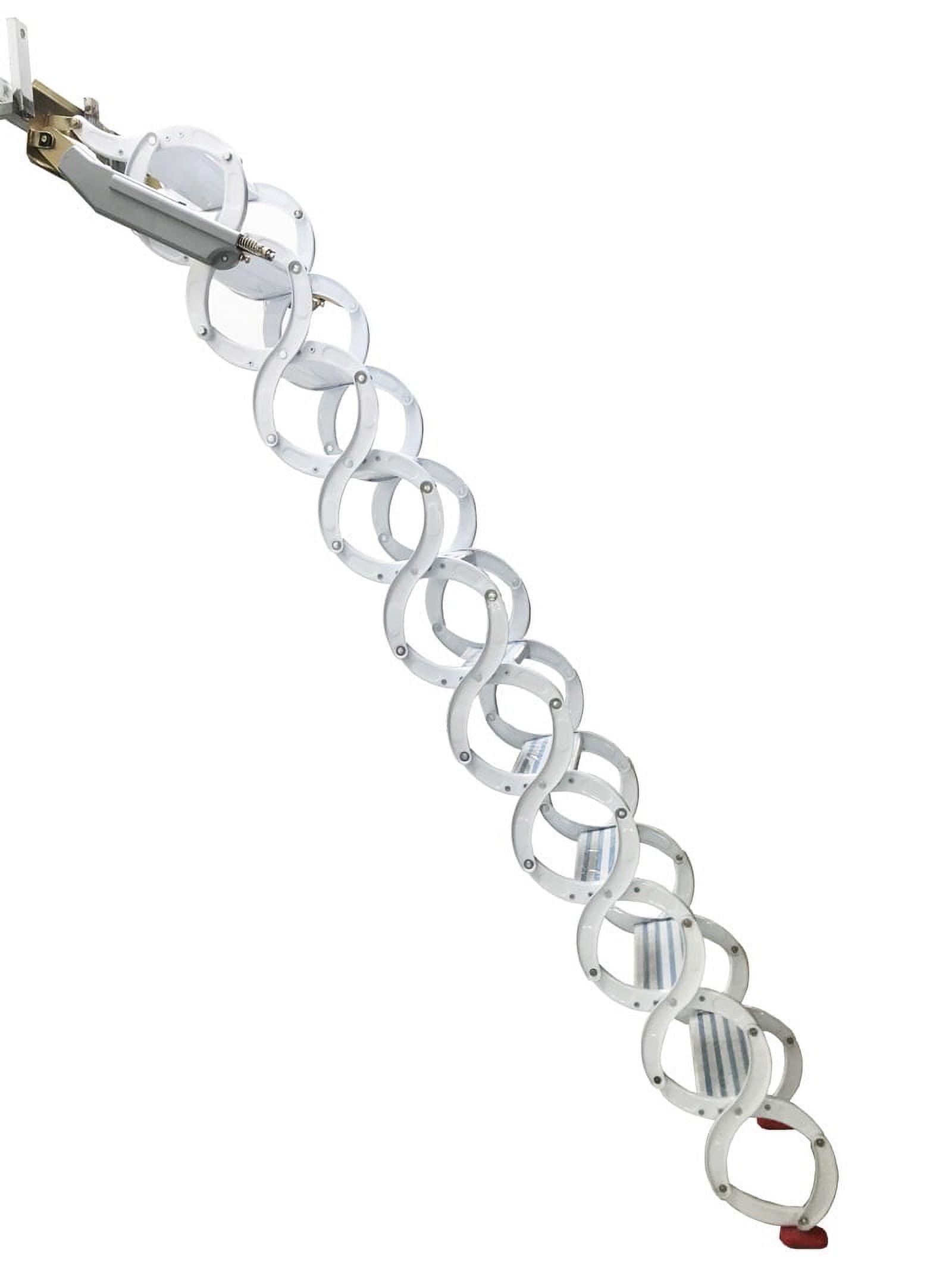 INTSUPERMAI Folding Loft Ladder Stairs Narrow Wall Mounted Loft Wall Ladder White Alloy