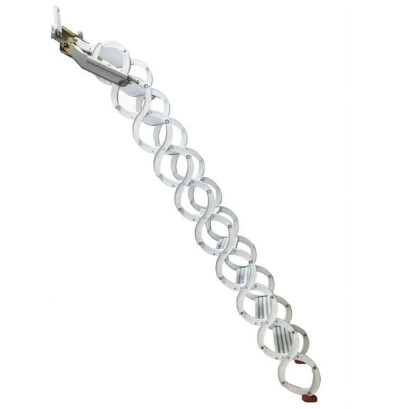 INTSUPERMAI Folding Loft Ladder Stairs Narrow Wall Mounted Loft Wall Ladder White Alloy