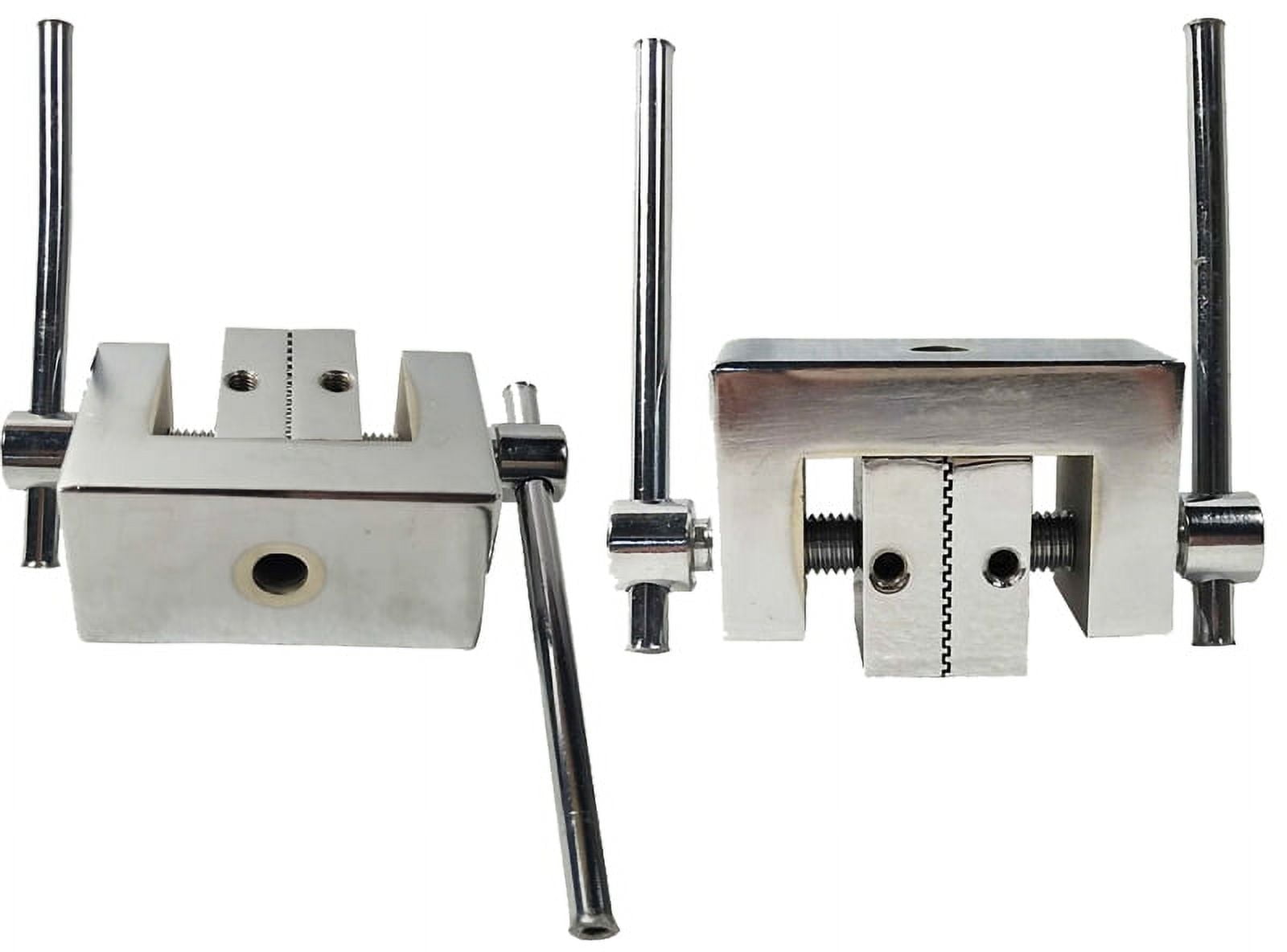 INTSUPERMAI Force-Test Tensile Testing Clamps Grips for Packaging Fabric One Pair Stainless Steel