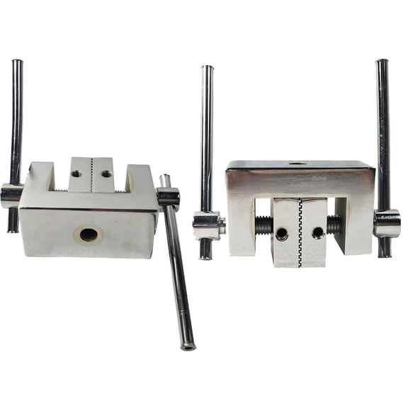 INTSUPERMAI Force-Test Tensile Testing Clamps Grips for Packaging Fabric One Pair Stainless Steel