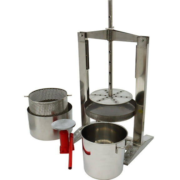 INTSUPERMAI Fruit Crusher Juicer Press Wine Tool Stainless Steel Hydraulic 20L