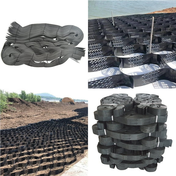 INTSUPERMAI HDPE Subgrade Reinforcement Ground Grid Honeycomb Geocell 8.2*19.7Ft