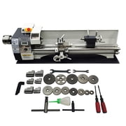 INTSUPERMAI High Precision Mini Metal Lathe 1100W 8 x 32 inch WM210V Double Head Double Chuck Benchtop Lathe Machine