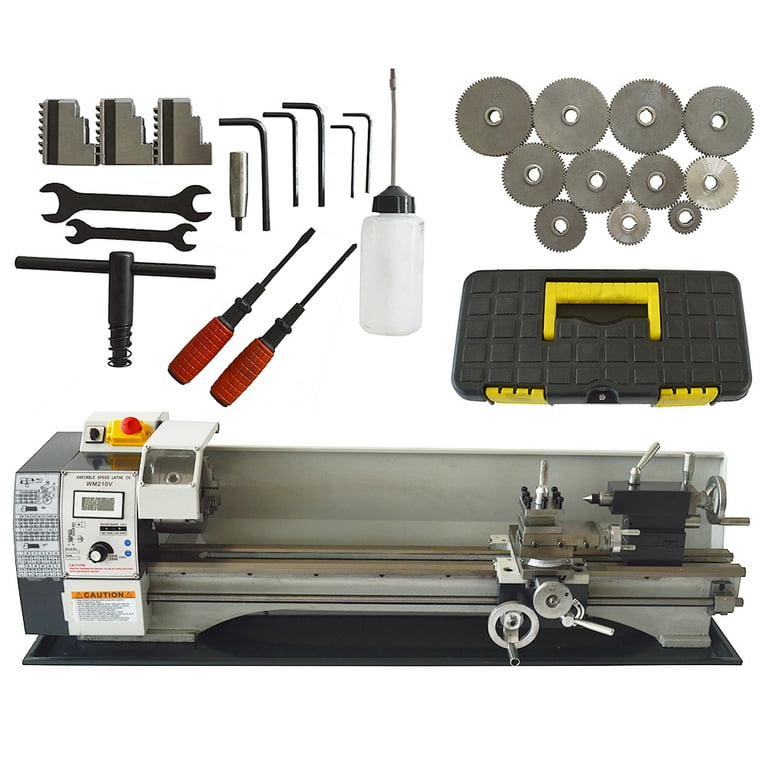 INTSUPERMAI 900W High Precision Mini Metal Lathe Machine, 8