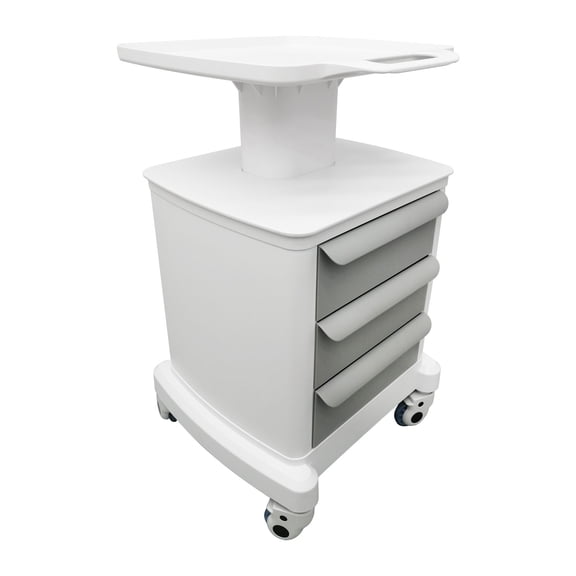 INTSUPERMAI Mobile Dental Cabinet Cart Three Drawers ABS Plastic