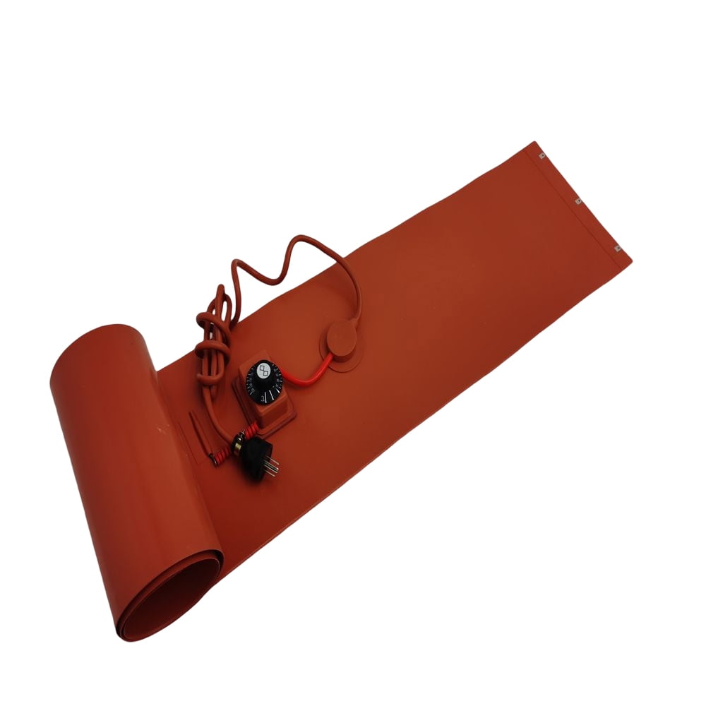 INTSUPERMAI Oil Drum Heater Silicone Rubber Heating Blanket 9.84"*68.5" with Temperature Controller