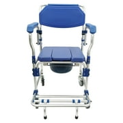 INTSUPERMAI Patient Transfer Toilet Chair Commode Wheelchair Removable Armrests