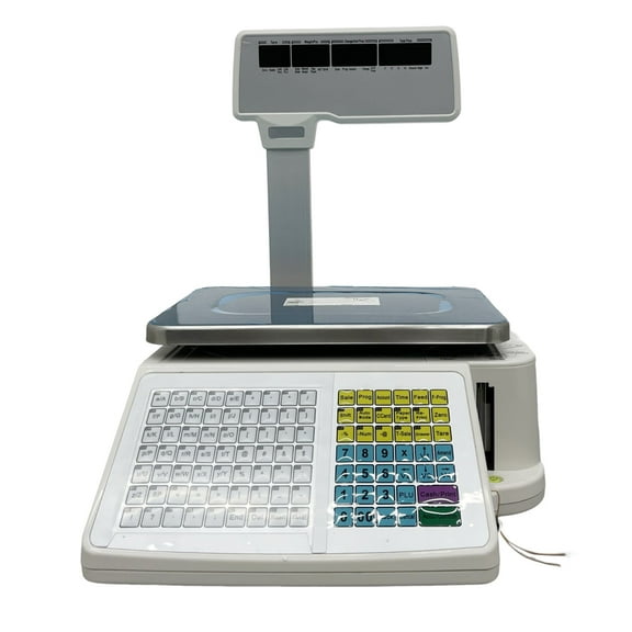 INTSUPERMAI Price Computing Supermarket Bench Scale 66lbs with Thermal Label Printer