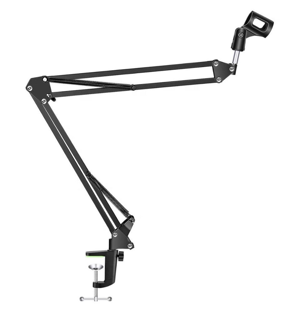 INTSUPERMAI Professional Mic Holder Metal Adjustable Desktop Microphone Suspension Scissor Arm Stand