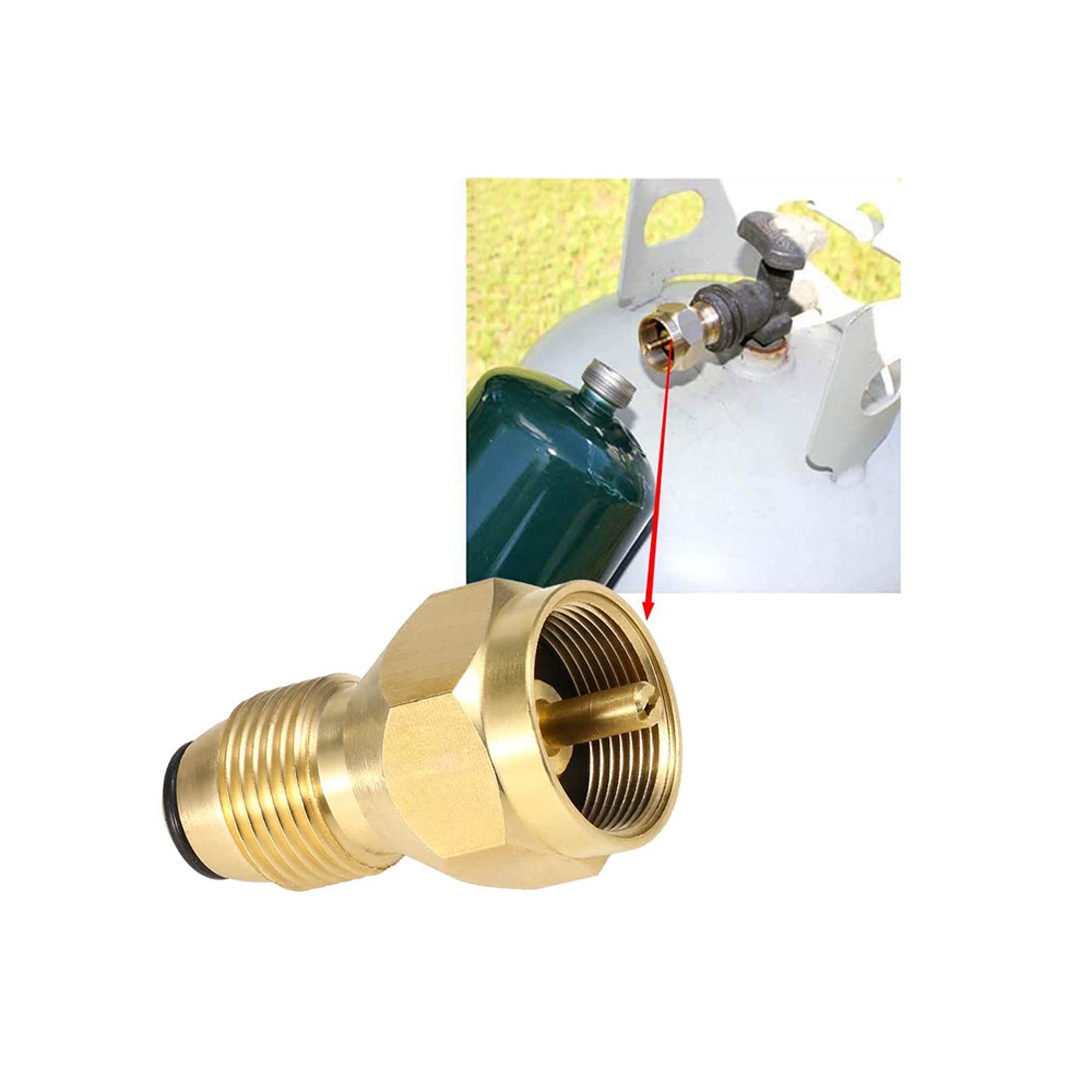 INTSUPERMAI Propane Refill Adapter Lp Gas Cylinder Tank Coupler Furnace  Connector Heater 100% Brass for Camping Cooking - Walmart.com