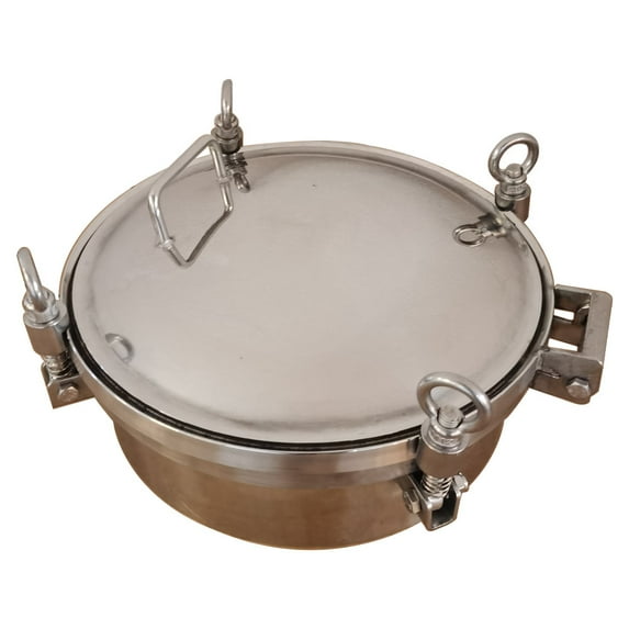 INTSUPERMAI Sanitary Manhole Cover Tank Round Manway Door 11.8inch Stainless Steel
