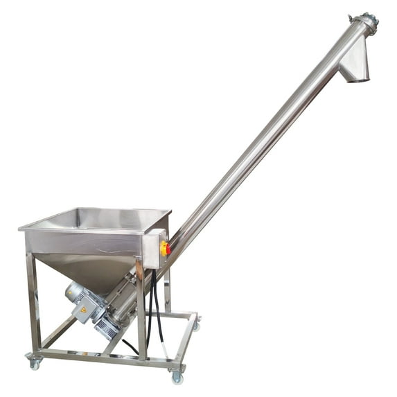 INTSUPERMAI Screw Type Automatic Feeding Powder Elevator Machine 1KW 220V Stainless Steel