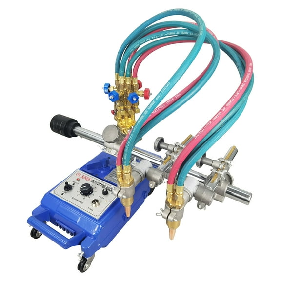 INTSUPERMAI Semi-automatic Portable Handle Gas Cutting Machine Double Torch Track Burner