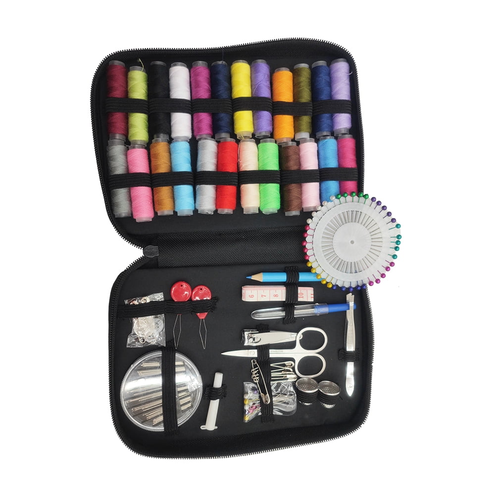 Travel Thread Set INTSUPERMAI Sewing Box 130Pcs Travel Sewing Kit Stitch Needle Thread ...