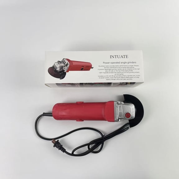 INTUATE Power-operated angle grinders,Variable-Speed Angle Grinder with Paddle Switch, red