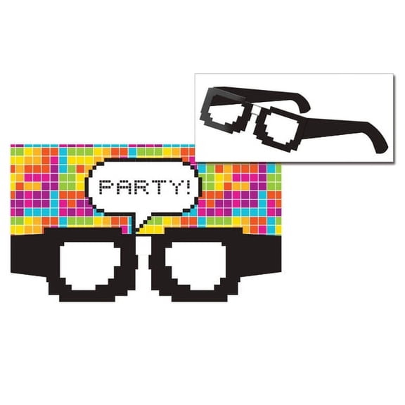 Get Nerdy - Nerd Party Invitations with Paper Glasses (8 ct)
