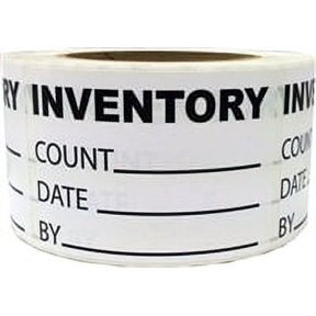 INVENTORY Count - Date - By Labels | 3.5" x 2.5" Inches | 500 Pack